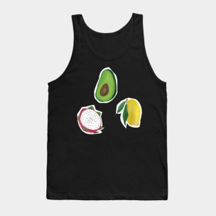 Fruit Stickers-Avocado-Dragon Fruit-Lemon-Trendy Stickers- Waterbottle and Laptop Stickers Tank Top